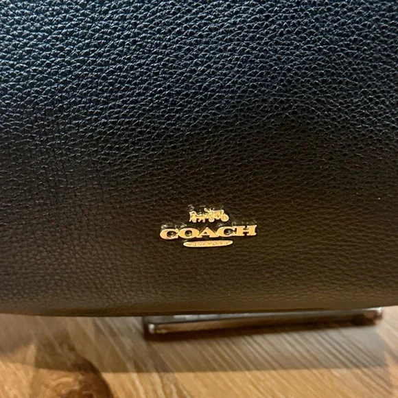 Coach “Pennie” Black Pebbled Leather Shoulder Bag (with Hang Tag & Twilly)(EUC) - Picture 4 of 17